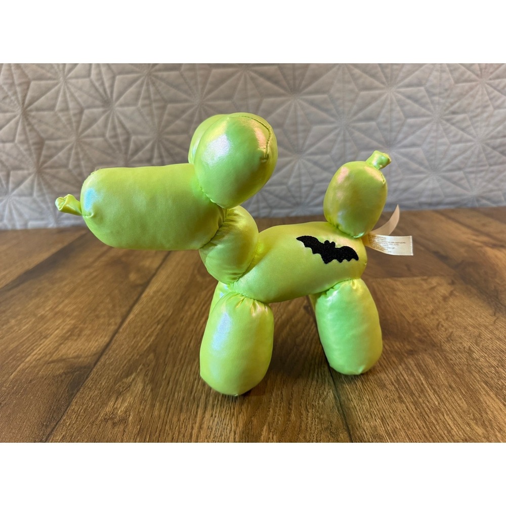 MTY International Lime Green Iridescent Balloon Dog Bat‎ Halloween Plush Toy